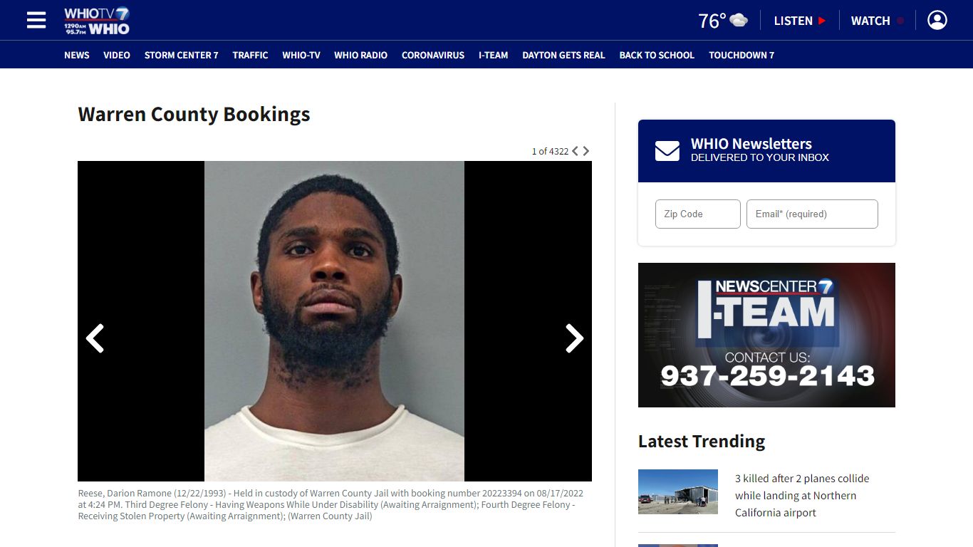 Warren County Inmates – WHIO TV 7 and WHIO Radio